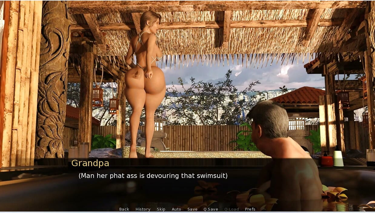 Grandpa's Visit - Gameplay - Roleplay - Hotspring with Grandpa