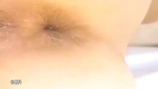 Sexy chick masturbating and pissing