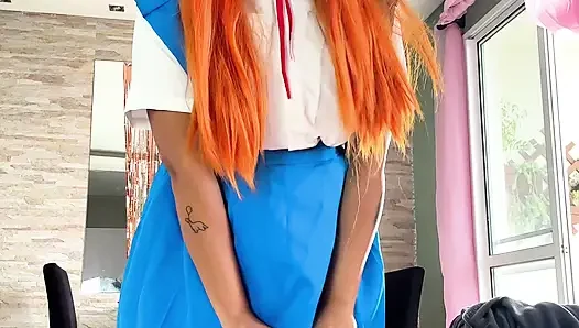 Asuka Cosplay Fart & Burp Compilation Plugsuit and Uniform Chubby Ebony