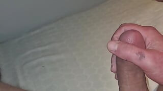 lots of sperm keeps dribbling out hot white cock while i pre cum and rub my cock lubed with sperm until sexy orgasm