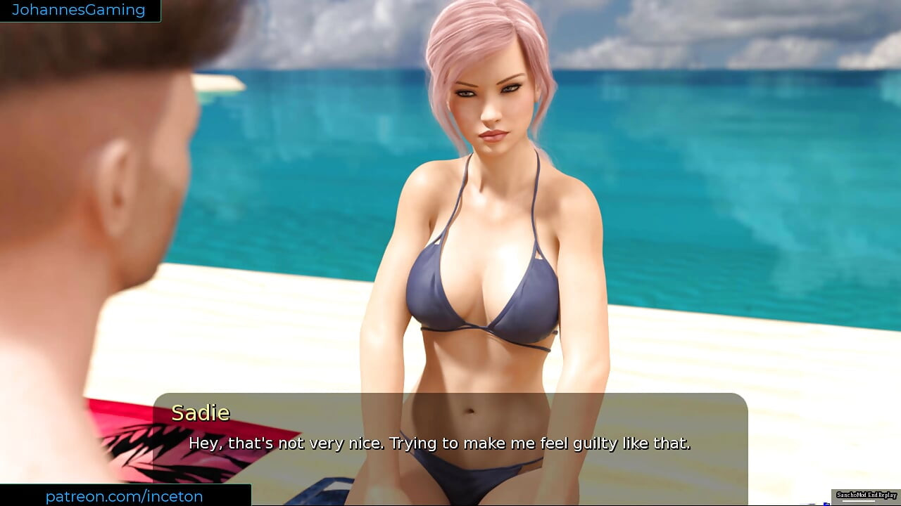 Summer with Mia - Fingered Sadie on the Beach - Fucking Stepmom