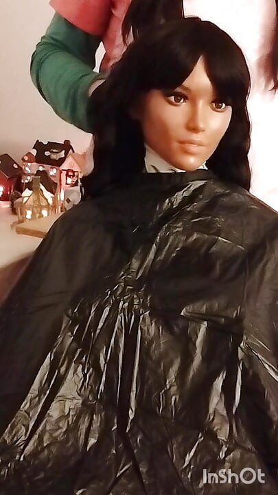 Nikki the ebony sex doll Loves vinyl BBC