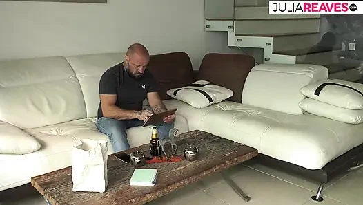 Sexy babe sucks cum off dick after sucking and fucking it hard