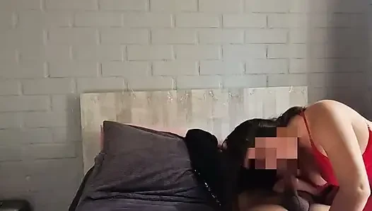 Chilean woman with her red lingerie