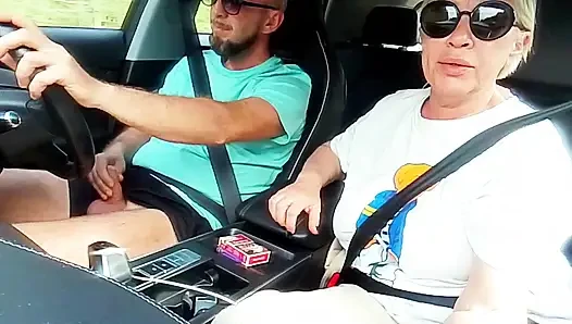 Family car ride with stepmom