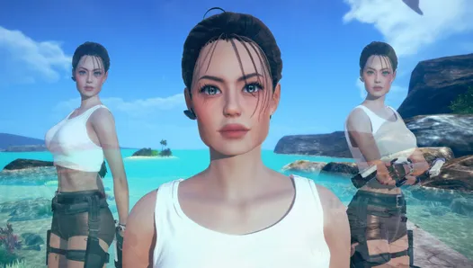 Ai Shoujo, Lara Croft dans un sexe animé en 3D réaliste avec des orgasmes multiples non censurés