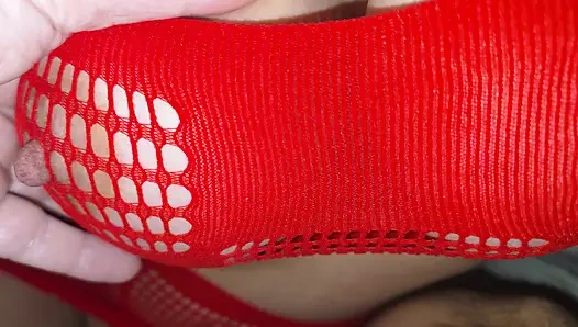 Big boobs wife gives me amazing blowjob before bed, huge cumshot!