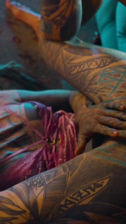 Tattooed Girl Got Caught Fucking Herself with a Big Toy, ANAL, BJ, Cumshot | Clip 1