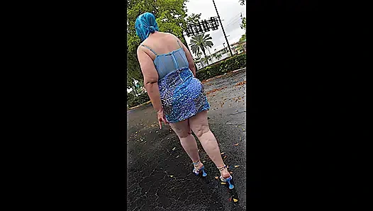 Jamdown26 - Big Fat Ass Hijab Woman in Outdoor Parking Lot Masturbating in Her Car and Cumming with Multiple Orgasm - BBW SSBBW