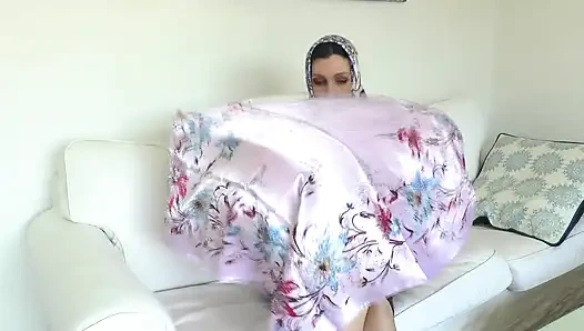 Satin Scarf Lover and Cumming on a Shiny Satin Scarf, Lady Victoria Valente