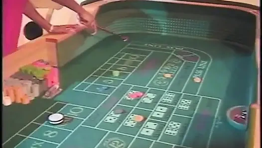 Redhead and brunette busty ebony chicks are blowing cock and getting their asses fucked