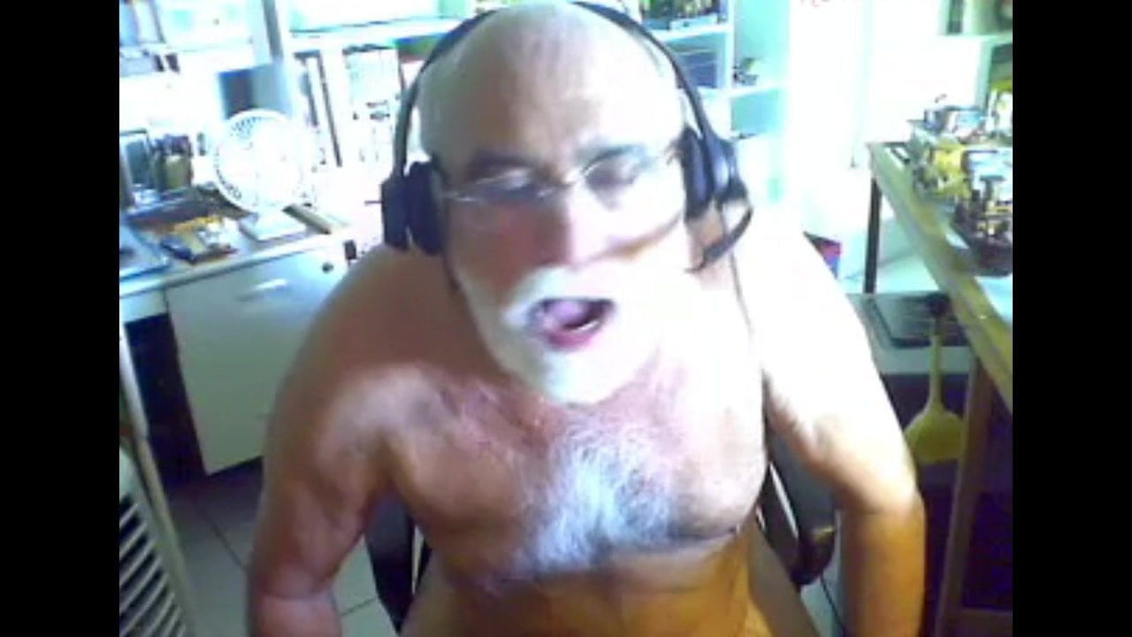 grandpa cum on webcam