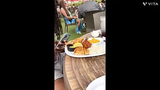 18 Year Old Tiny Ebony Teen Gets Caught Skipping Class Playing with Her Asshole