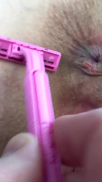 This is what happens when you ask your husband to help you remove the hair around the asshole and in the bikini area...
