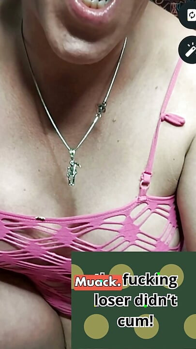 This little slut loves to see me play with my trans cock, she gets greedy and slutty.