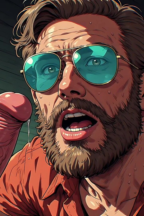 Hunks Sucking in Aviators Art