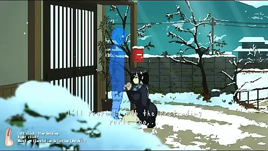 Hentai game - cewek dengan toket besar ini dientot habis-habisan di cuaca yang dingin