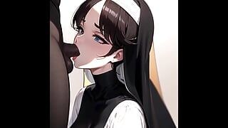 Sexy Nun Hot Blowjob Ai Porn