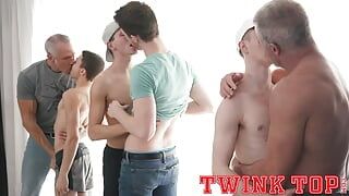 TwinkTop - Three cute twinks Austin Felix and Lukas fuck their coaches