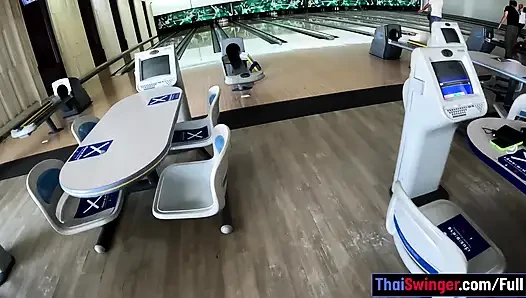 Young Thai MILF with booty fucked on amateur video after bowling