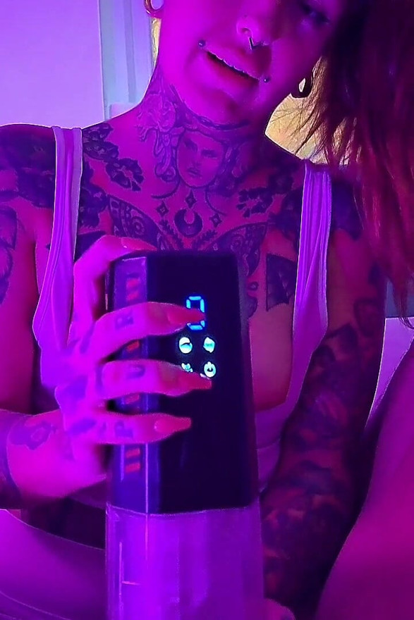 My Girlfriend Uses Cock Sucker Toy on My Big Cock