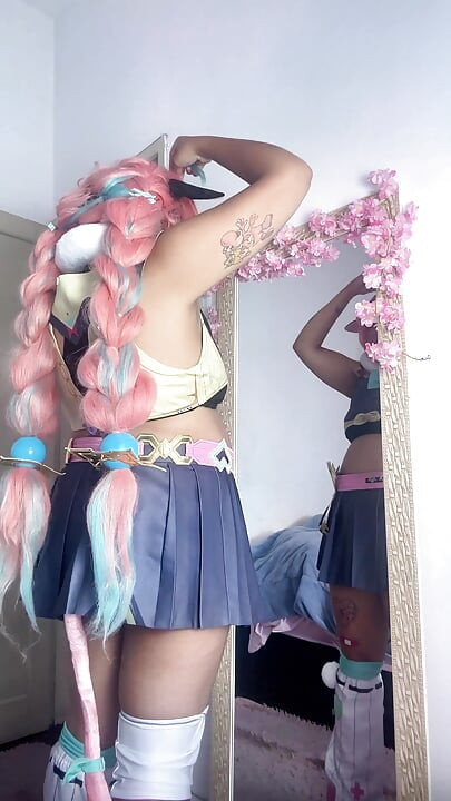 Getting Ready for Cosplay Con - Varesa Genshin Impact