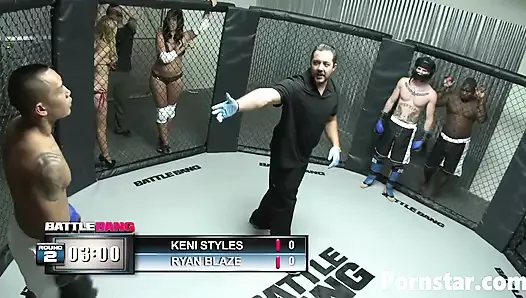 Сексуальная красотка Lexi Belle обмотывает руки победительницы по боксу