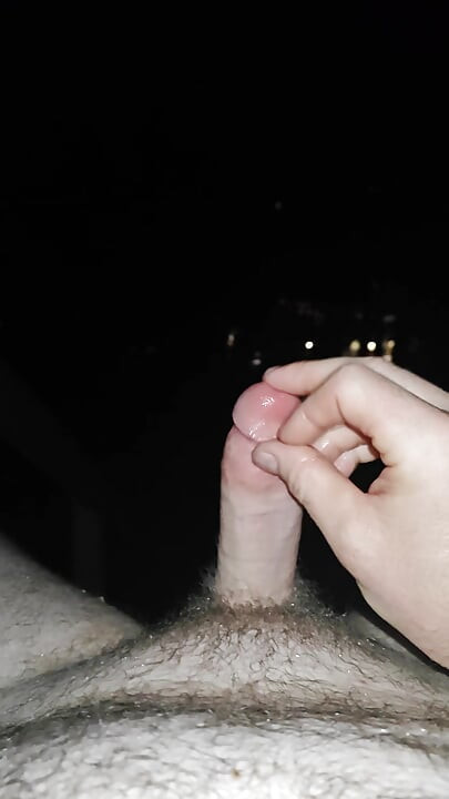 Piss and cum at night