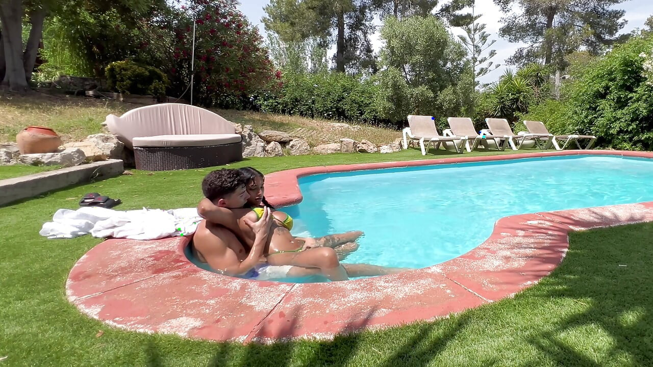 Voyeur Neighbor Watches Us Fuck in the Garden Pool