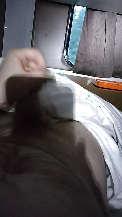 Masturbating in a train.