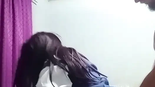 hot 18 year old step daughter suck step daddies cock  in uniform  and bend over for doggystyle