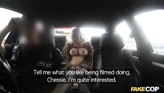 Fake Cop - Busty Blonde Fucked in Junk Yard