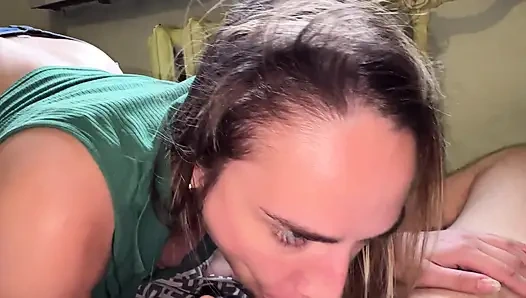 Fat-assed Stepmom Wakes up Her Stepson with Her Wet Cunt and Begs Him to Fuck Her