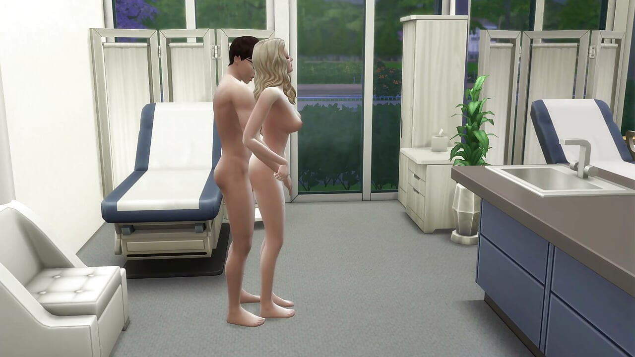 Doctor can't resist beautiful patient. The Sims