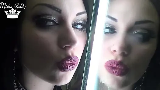 Kiss my huge lips  -  and you will be completely mine