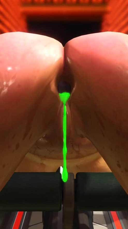Hot sex with alien. A sexy blonde has crazy fuck with a green alien in a spaceship | Clip 2