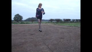 Sexy Crossdresser Shows off at The Dogging Spot