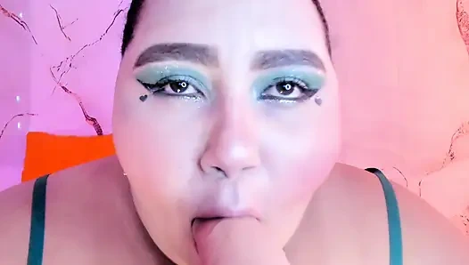 Latihan nyepong sampai tenggorokan: aku nggak bisa nyepong kontolku