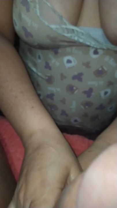 Must-share moment from "A beautiful married redhead masturbates me with both hands. The giant cock slides between her big"