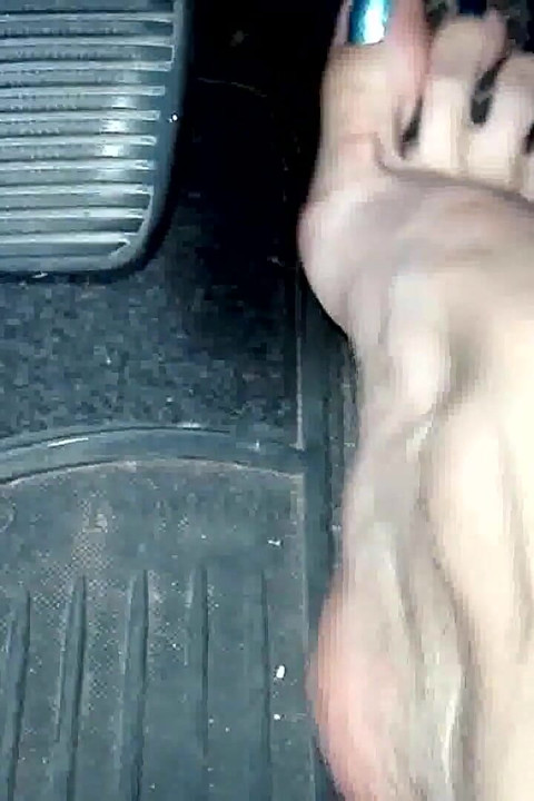 Pedal Pumping in White Sneakers and Cotton Socks