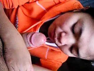 Chinese wife ass licking and cum swallowing