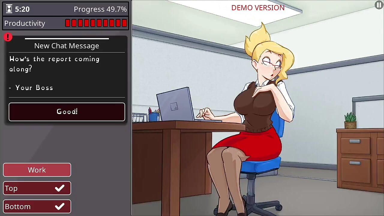 Menina com peitos grandes e bunda grande leva pau monstro - mal trabalhando jogando