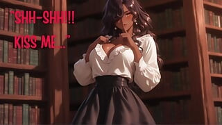 Bibliothekarin-freundin küsst dich bei der arbeit (mund klingt) (stöhnen) (schreiben) (verspielt) ASMR