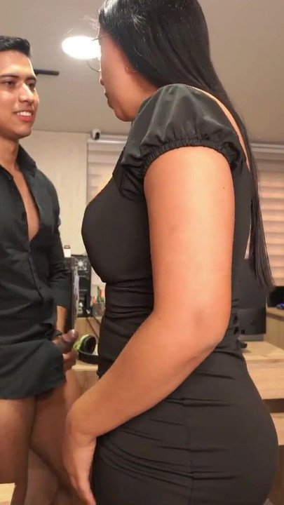 Captivating moment from "Big boobed secretary makes a mistake in the office and pays with extra work to her muscular boss."