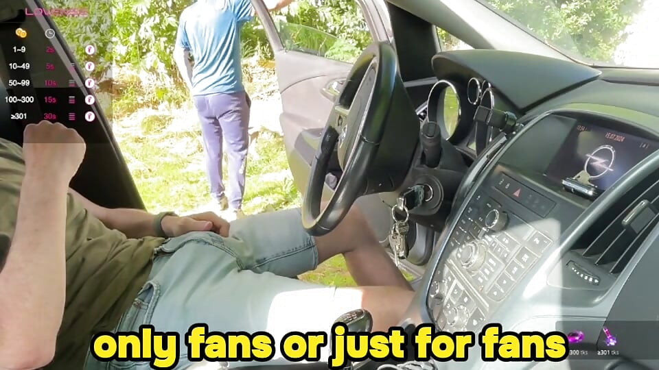At a place where people pick up men, I expose myself in my car.