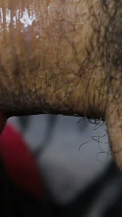 very close-up of plunging a penis into a wet mouth | Clip 1