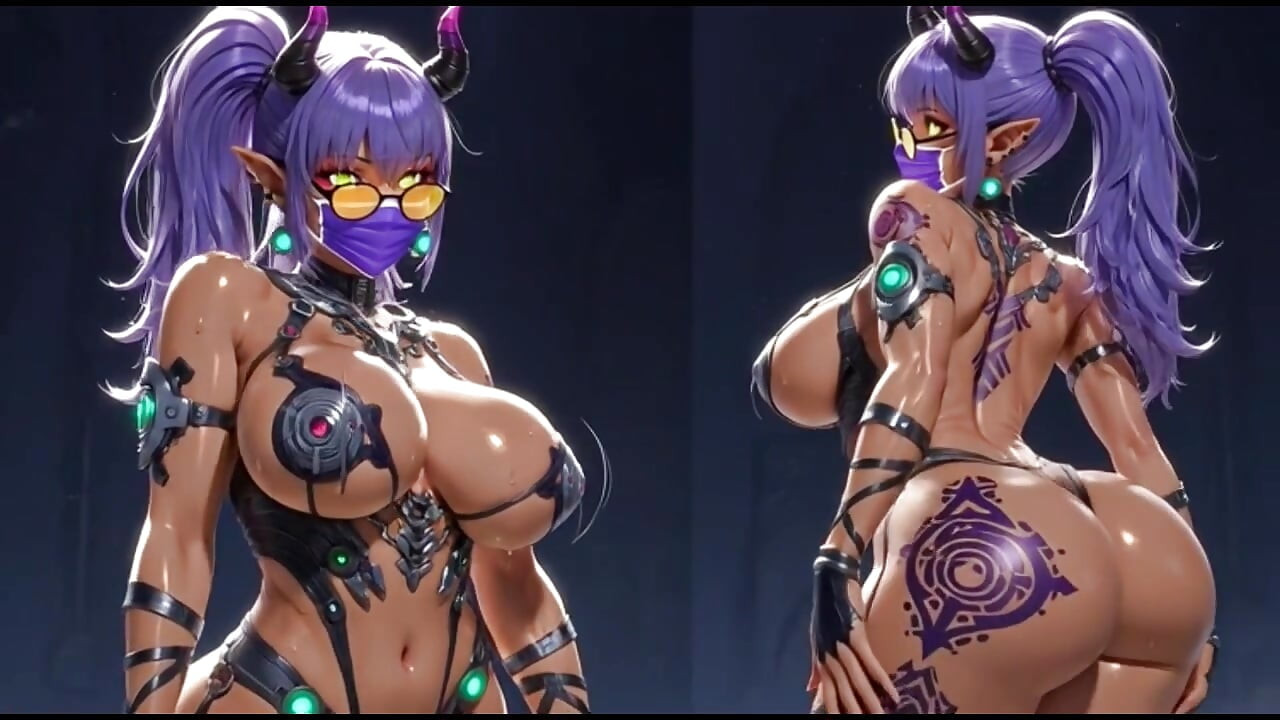 超级恶魔忍者赛博朋克女孩跳舞（AI动画）