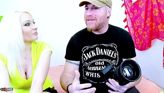 Sabrina süßer französischer blonder pornostar fMM dreier blowjob & abspritzen