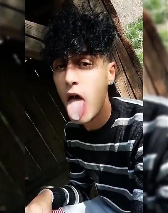 Boy Plays with Used Condom and Cum for Request From Straight Friend