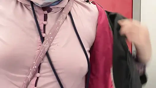 De-robing to try on new clothes whilst birthday shopping - filming fail!